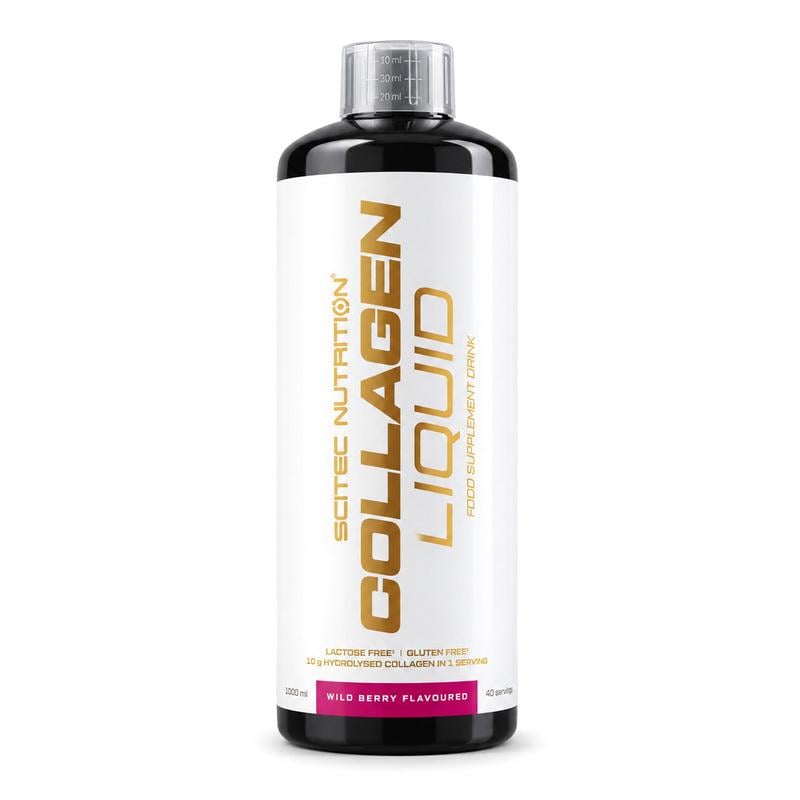 Коллаген гидролизованный 10 г с глицином и витамином B6 Scitec Nutrition Collagen Liquid 1 л Лесные ягоды