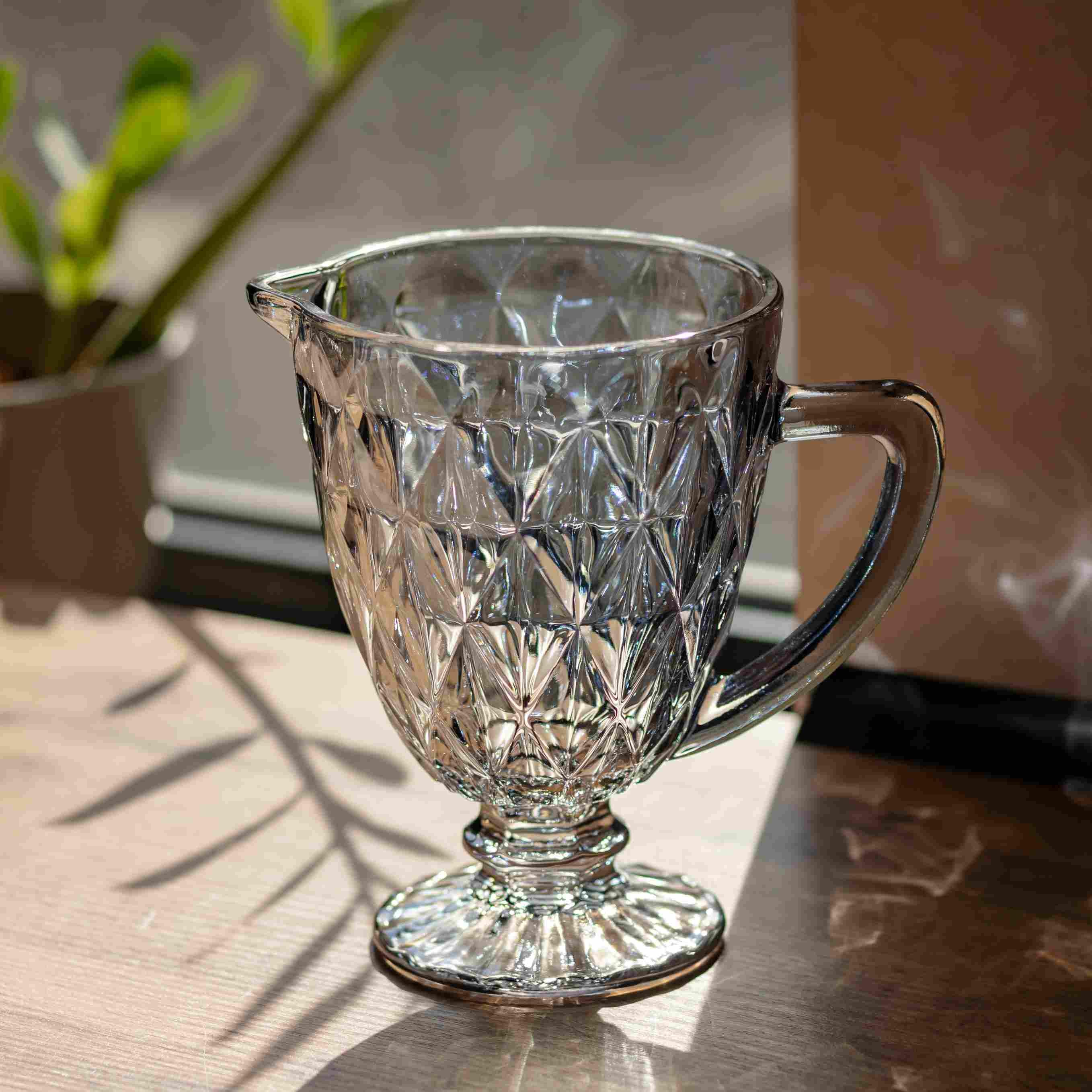 Глечик скляний Diamond Blue для напоїв 1 л Прозорий (HP-19-273)
