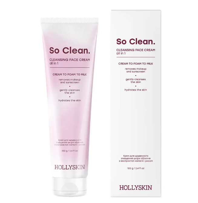 Крем для очищения кожи HOLLYSKIN So Clean с экстрактом камелии и рисом 100 г (32122221) Крем для очищения кожи HOLLYSKIN So Clean с экстрактом камелии и рисом 100 г (32122221)