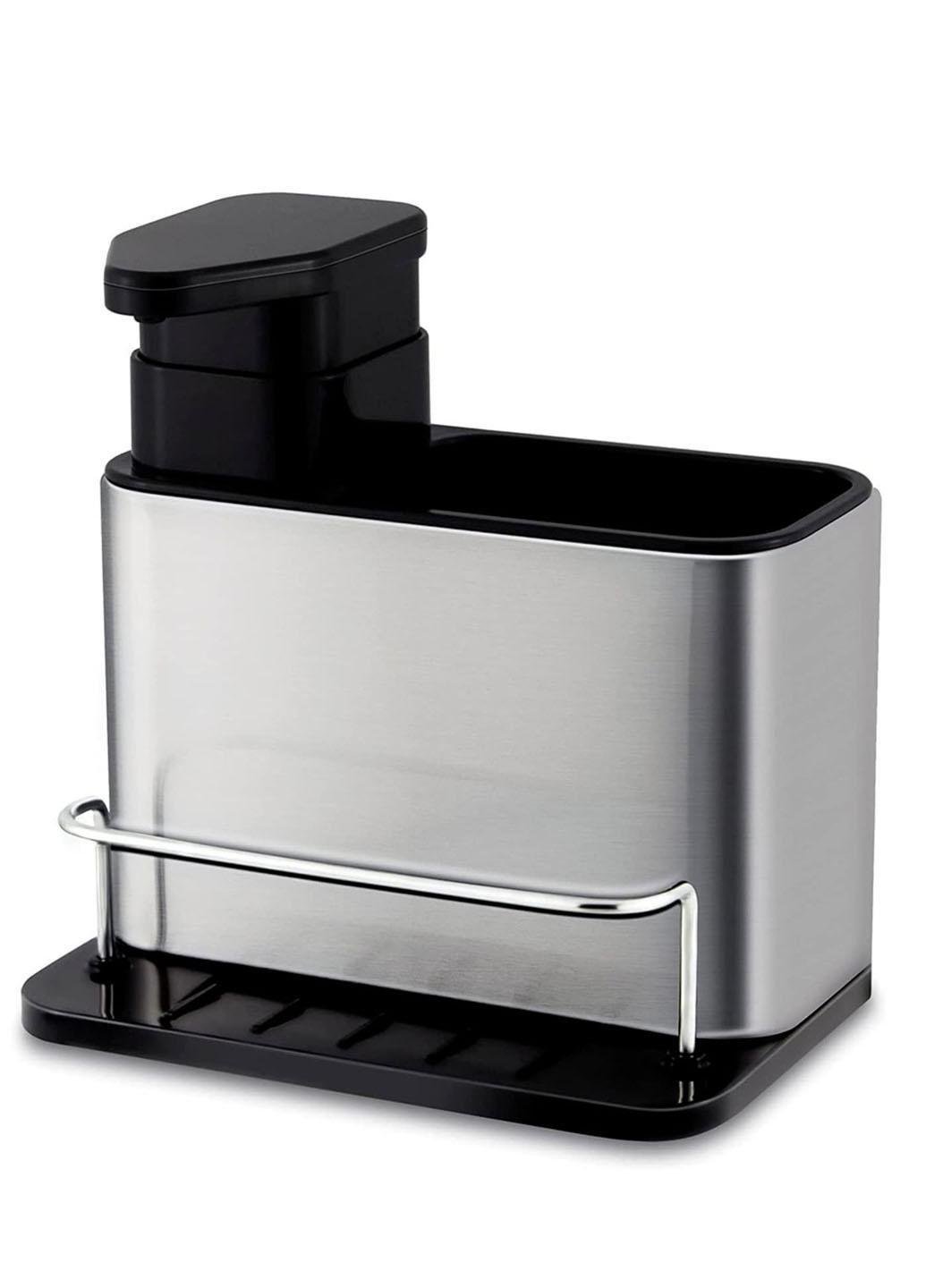 Диспенсер для миючого засобу та органайзер з підставкою Modern Kitchen PK-26 Silver/Black