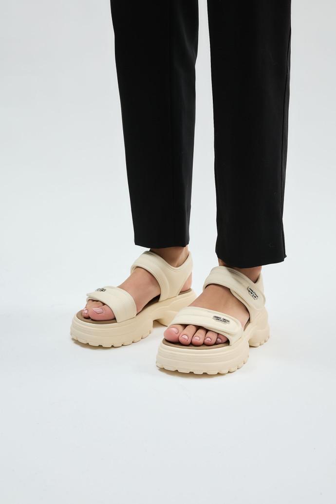 Сандалии женские LONZA на платформе р. 37 Бежевый (198716) - фото 2 Сандалии женские LONZA на платформе р. 37 Бежевый (198716) - фото 2