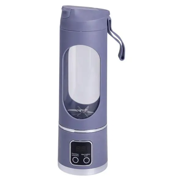 Блендер-шейкер для коктейлей 2в1 с USB-зарядкой 450 мл Серый