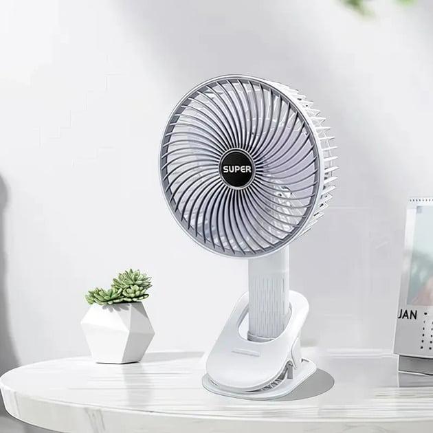Вентилятор аккумуляторный UKC clip+mobile stand с прищепкой и USB зарядкой (f8454b2d)