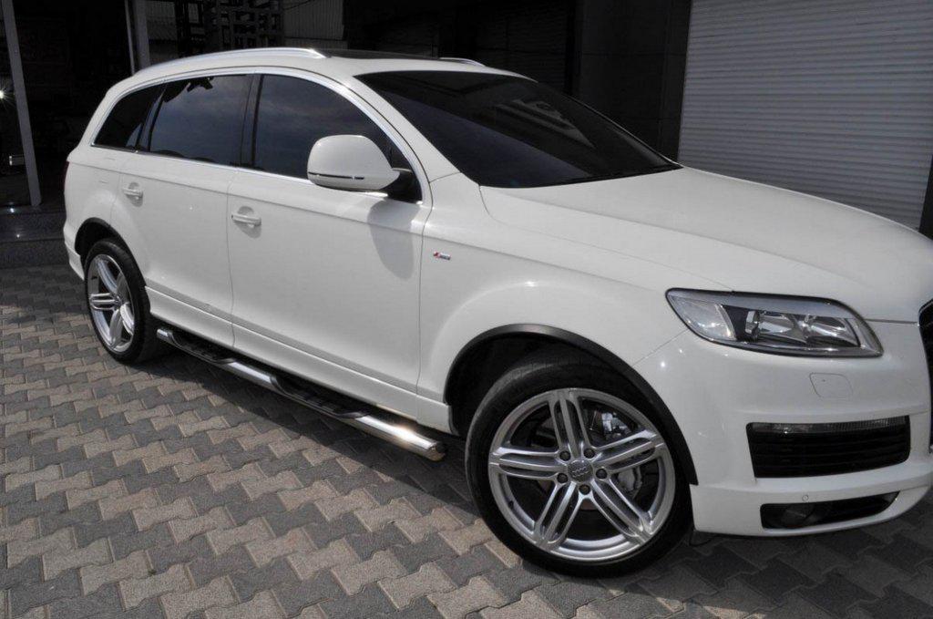 Боковые трубы d60 без пластиковых вставок CAN для Audi Q7 2005-2015 гг. нержавеющая сталь Хром