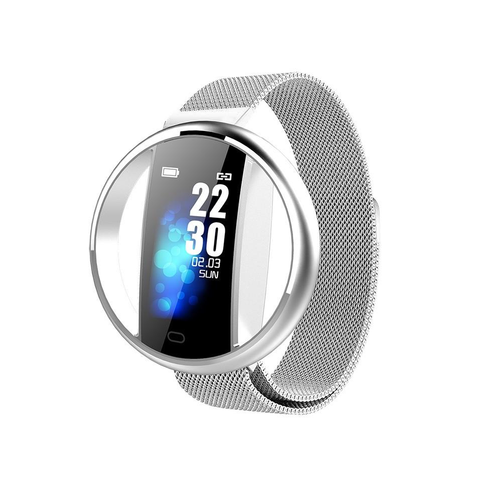 Смарт-браслет SUNROZ E99 с металлическим браслетом 0,96" Серебряный (SUN5162)
