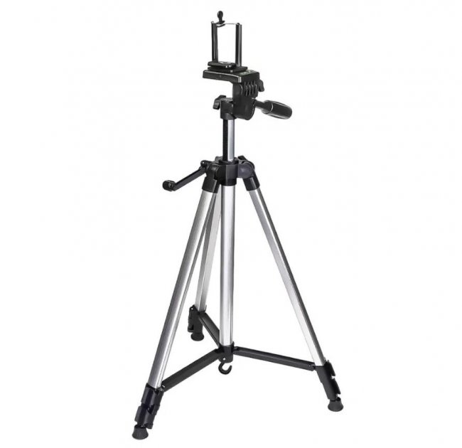 Штатив-тринога для телефону Tripod 330A 50-135 см Чорний з сірим