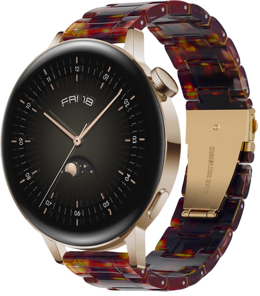Ремінець із Cмоли Resin для Huawei Watch GT3 42 мм Orange Black (28820-47)