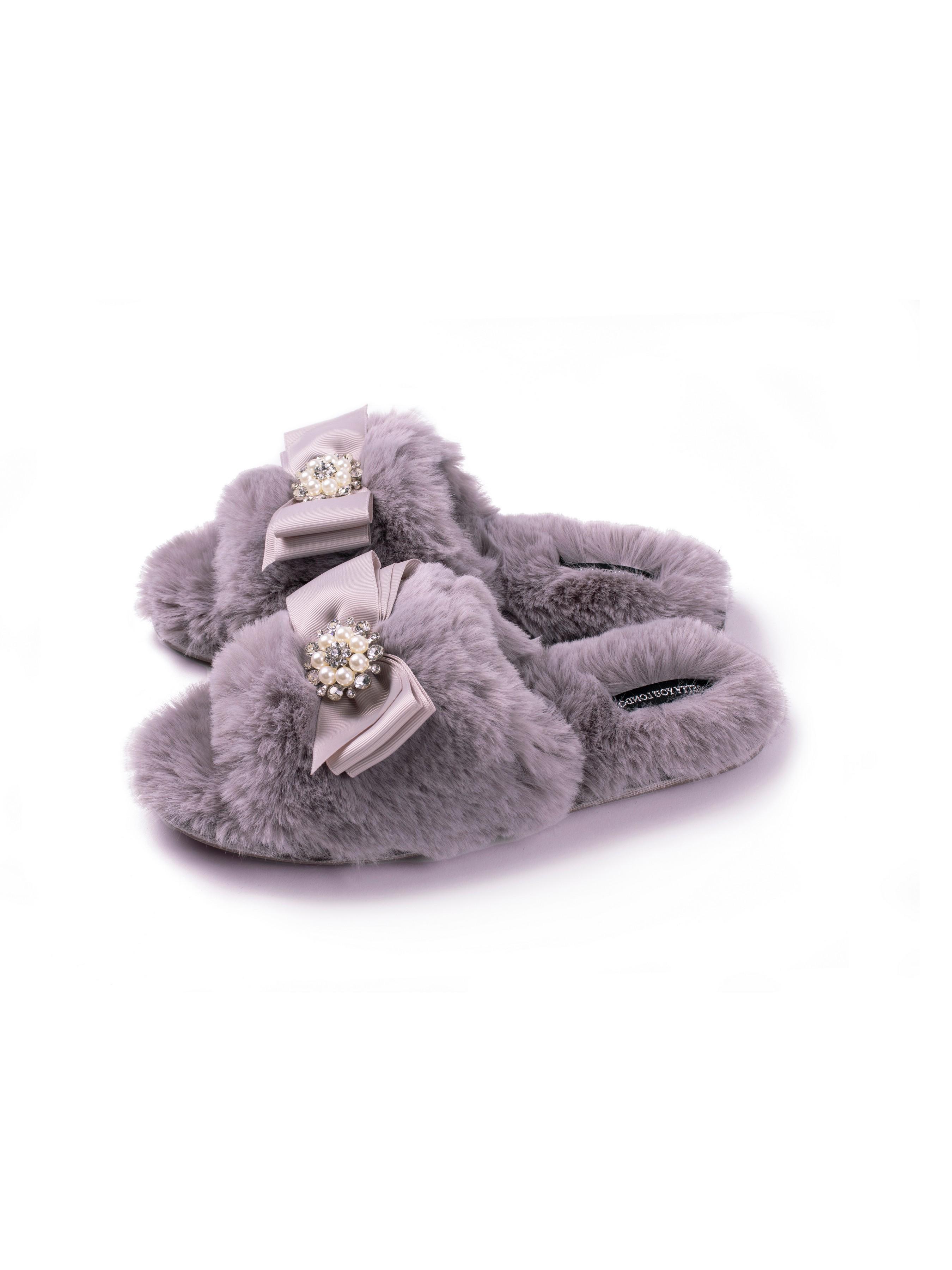 Тапочки женские Pretty you London Anya Mink XL р. 41-42 Серый (ZIK0000027043)