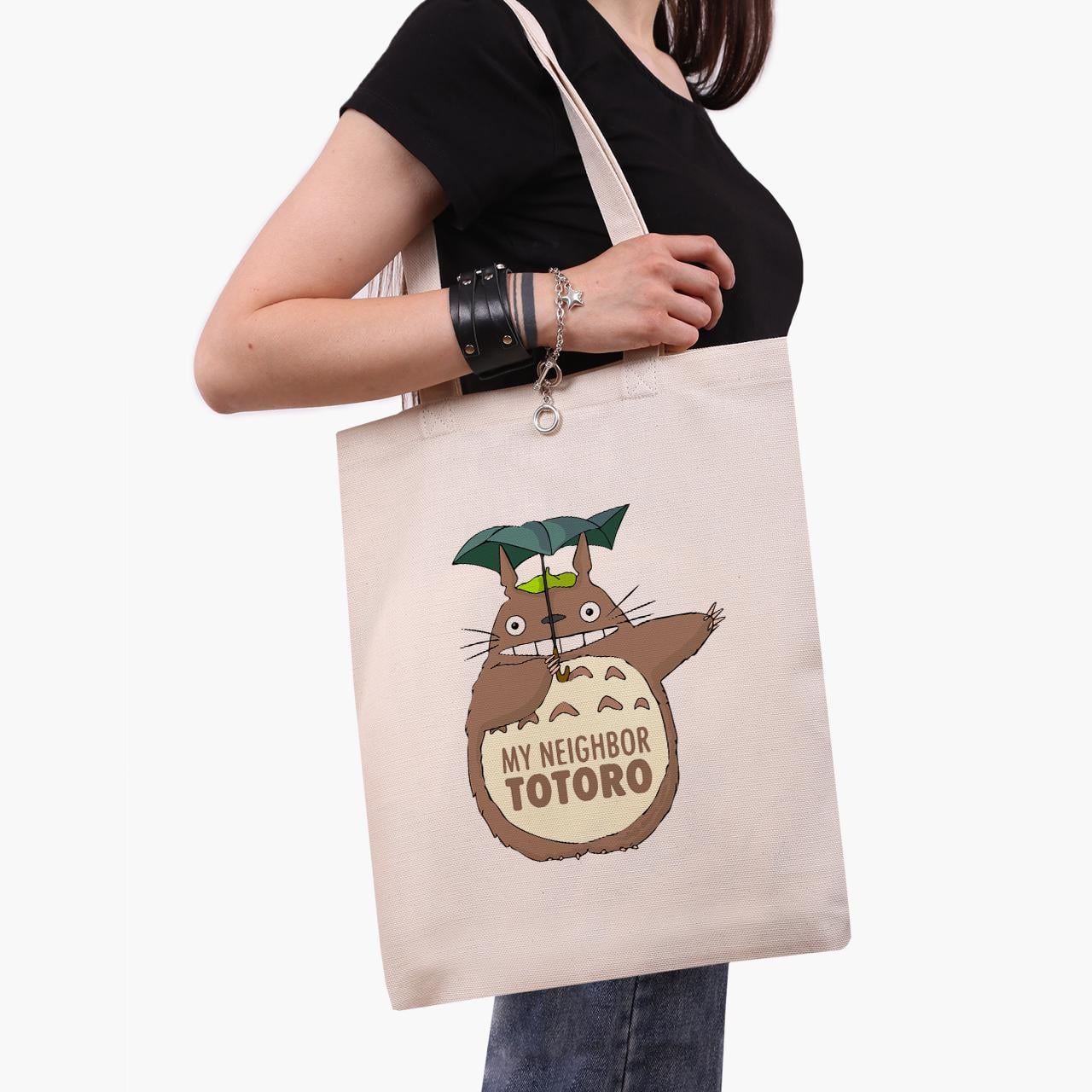 Эко сумка шоппер My Neighbor Totoro 41x35 см Бежевый (9227-2656-WT)