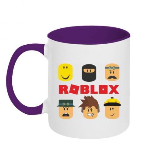 Чашка двоколірна Roblox icons 320 мл Білий із фіолетовим (14248252-41-186380)