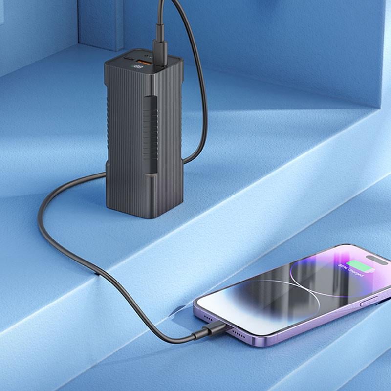 Повербанк Hoco Q15 Flashlight 22,5W 10000 mAh Black (00000067631_1) - фото 4 Повербанк Hoco Q15 Flashlight 22,5W 10000 mAh Black (00000067631_1) - фото 4