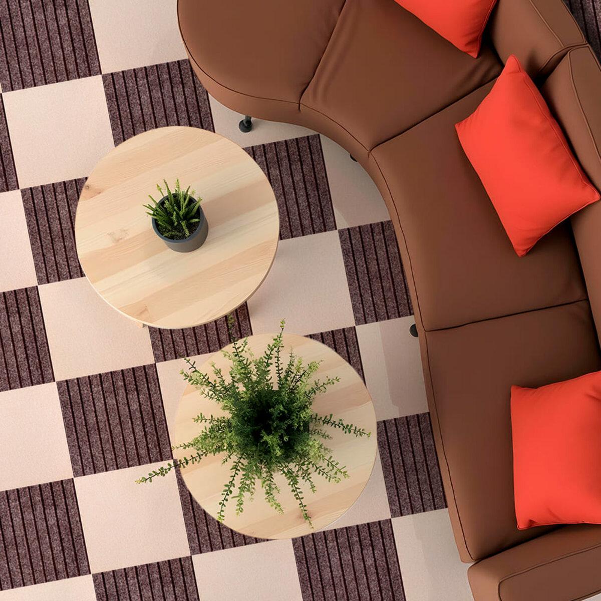 Плитка самоклеюча під ковролін 300х300х4,5 мм Молочний(SW-00002482) - фото 7