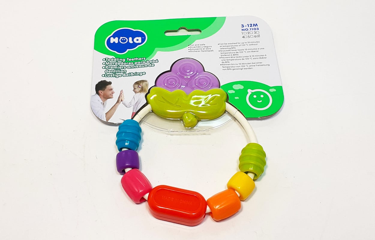 Брязкальце прорізувач гризун у вигляді виноградної гроздочкі, Hola Toys, різнобарвна Брязкальце прорізувач гризун у вигляді виноградної гроздочкі, Hola Toys, різнобарвна