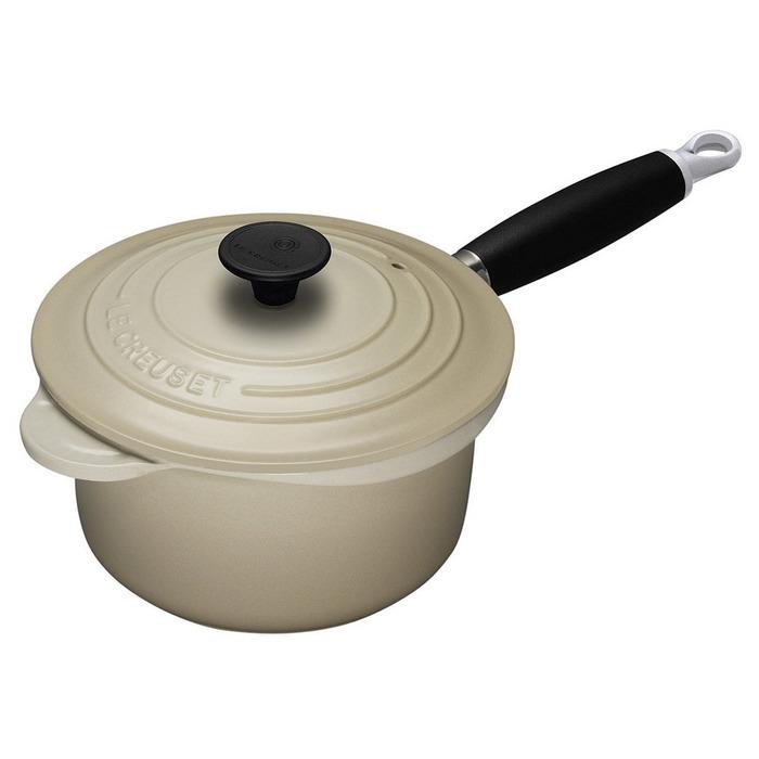 Ківш з кришкою Le Creuset 20 см Бежевий