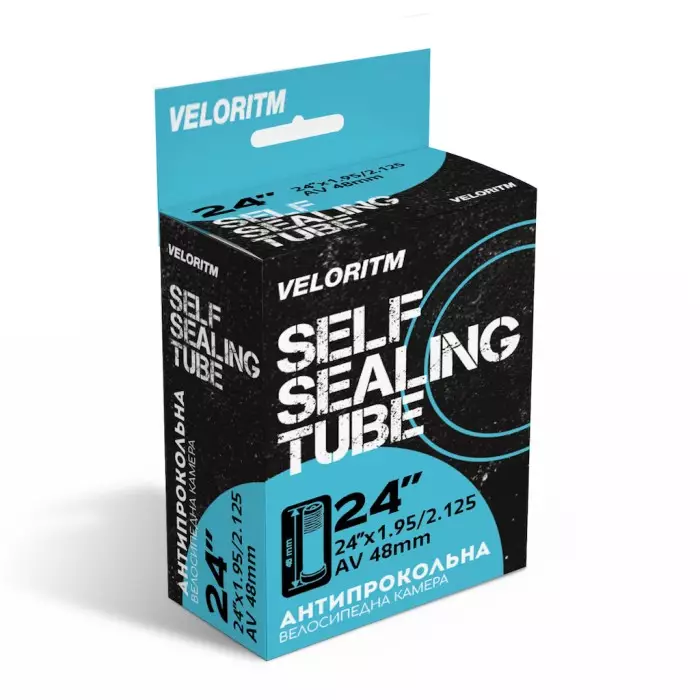 Камера велосипедная антипрокольная VELORITM 24х1,95/2,125 A/V 48 мм (VR-11084)