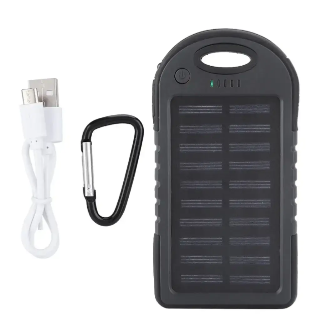 Повербанк с солнечной батареей/LED-подсветкой и фонарем 12000 mAh (29896042)