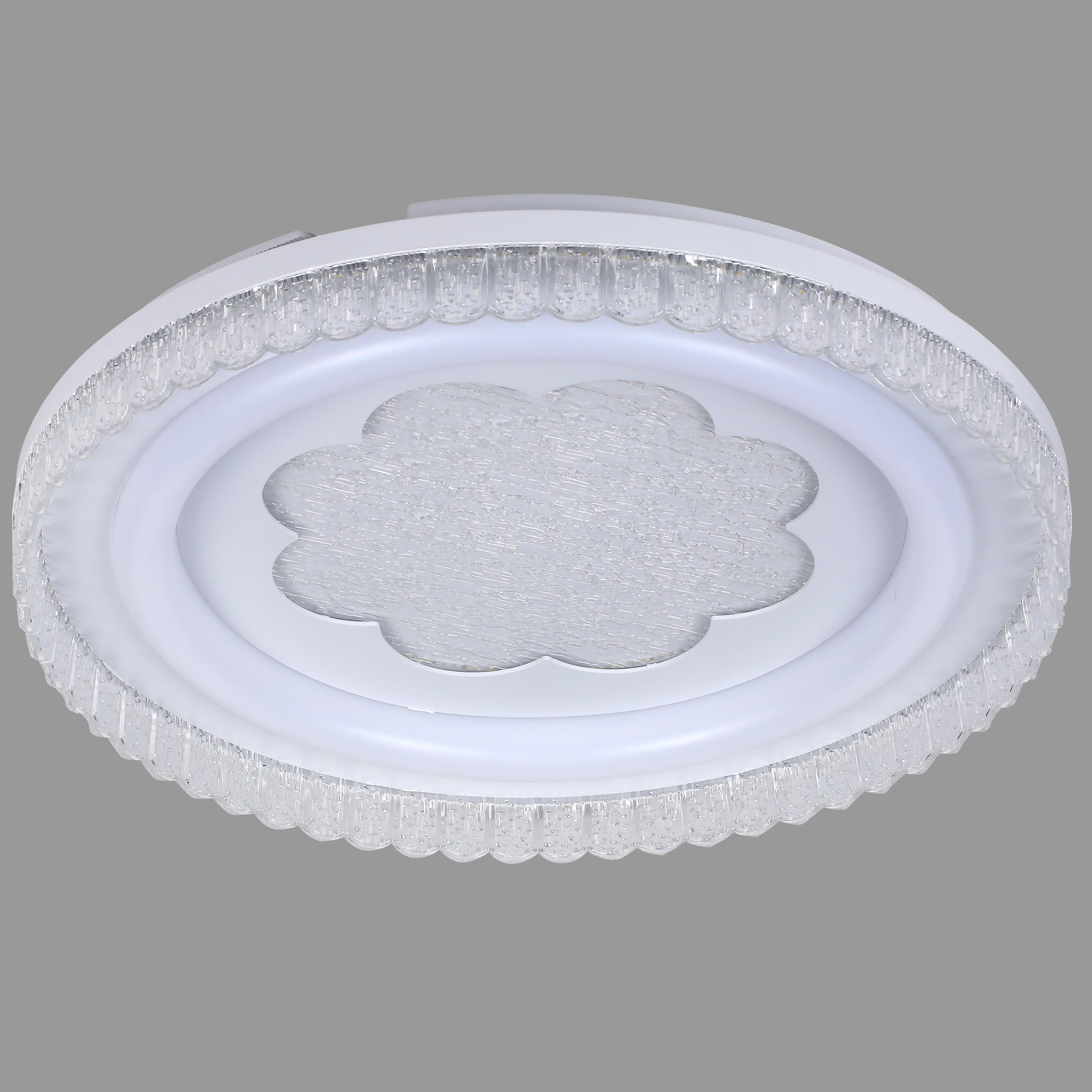 Люстра потолочная Led 80W с цветком 48 см (87-5156C WH)