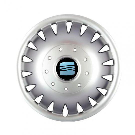 Автомобильные колпаки SKS 320 R15 с логотипом Seat 4 шт. Серебристый