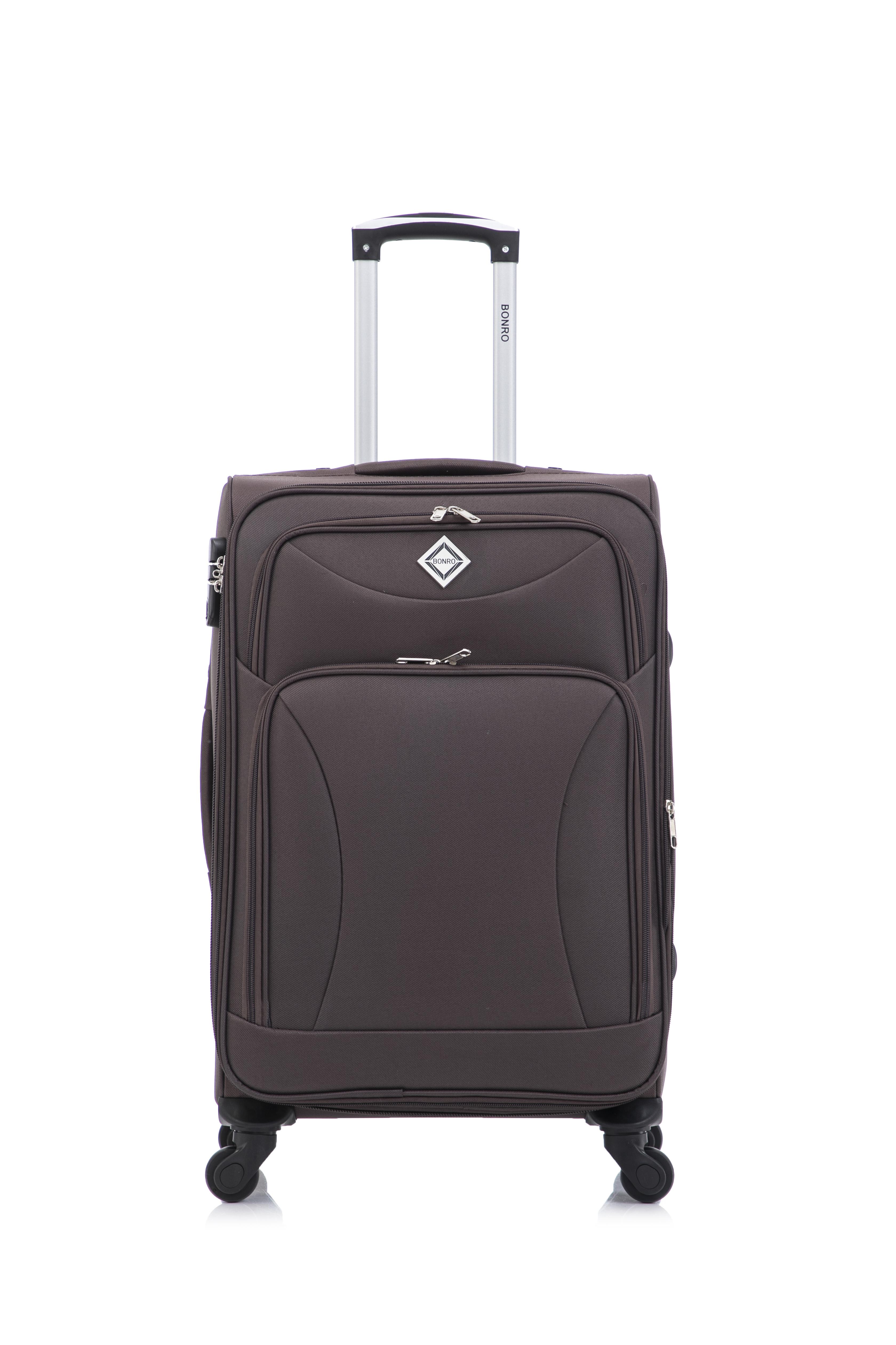 Чемодан Bonro Tourist 4 колеса середній Коричневий (2184) - фото 19 Чемодан Bonro Tourist 4 колеса середній Коричневий (2184) - фото 19