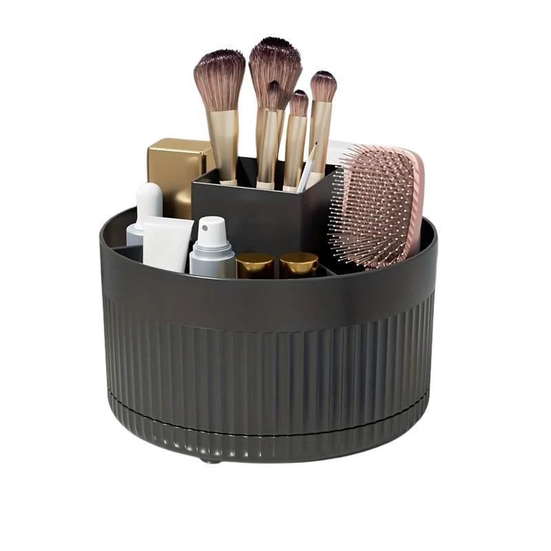 Органайзер для косметики настольный универсальный вращающийся 14,5х11 см Черный (D-0106) - фото 1 Органайзер для косметики настольный универсальный вращающийся 14,5х11 см Черный (D-0106) - фото 1
