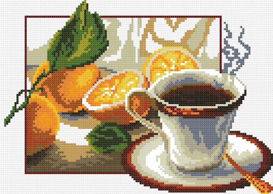 Алмазная мозаика Чай с лимоном 30x20 см (27453) Алмазная мозаика Чай с лимоном 30x20 см (27453)