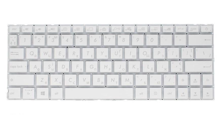 Клавиатура для ноутбука Asus UX334 series rus без фрейма/подсветки клавиш White (169608)