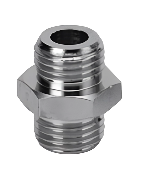 Адаптер прямой латунный цилиндрическая резьба наружная А-G 3/8" M x наружная А1-G 3/8" M (PF50100606)