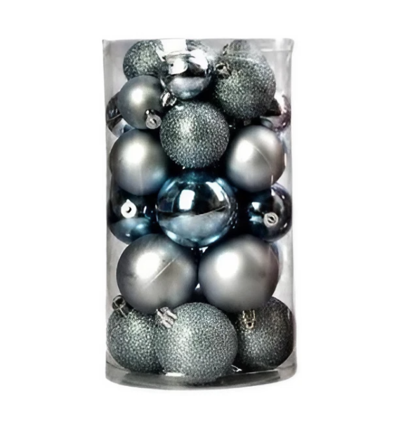 Шарики новогодние Stenson 9638 4-6 см 30 шт. Blue (13379709)