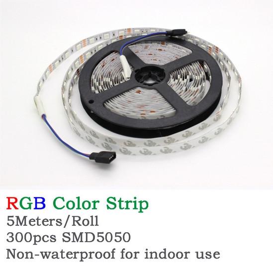 Світлодіодна стрічка SMD 5050 RGB 5м + пульт + блок - фото 3