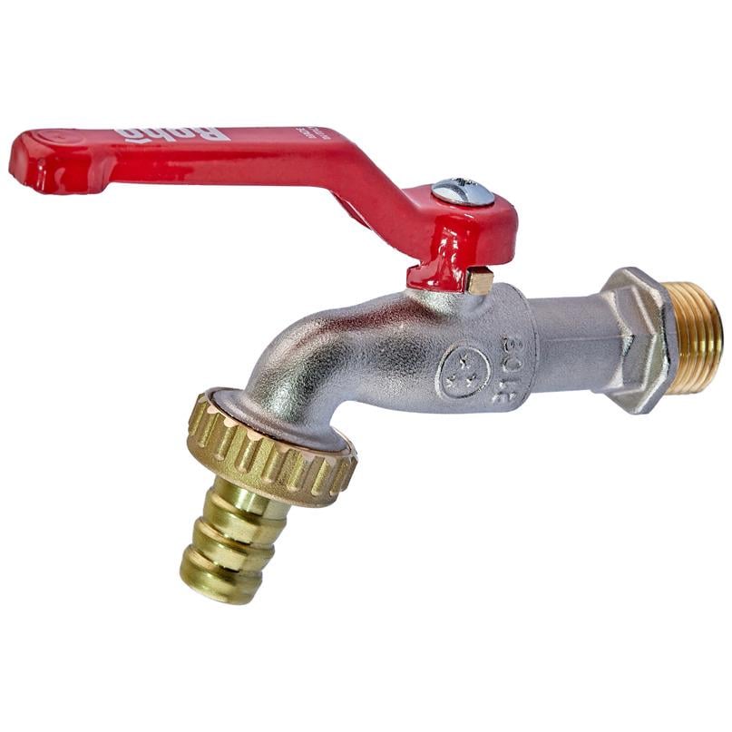 Кран шаровой поливочный Roho R353-050 RO0239 1/2" нр-штуцер (232163)