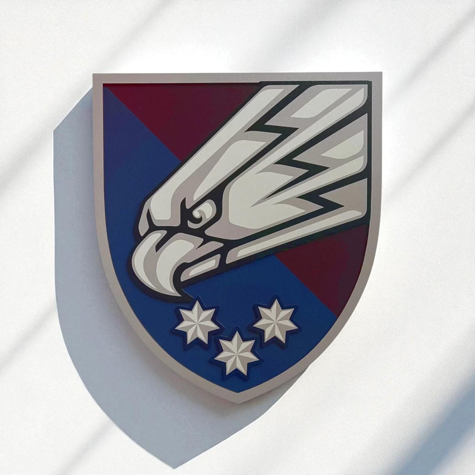 Герб настінний 25-та окрема повітрянодесантна бригада 292х334 мм (29403740)