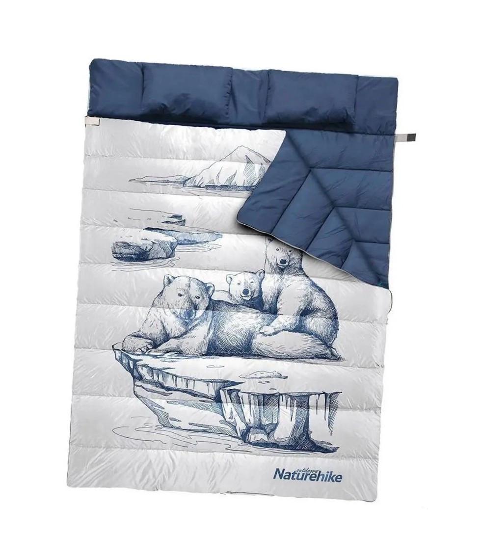 Спальний мішок двомісний Naturehike NH21MSD06 +15° Темно синій (2764032578)