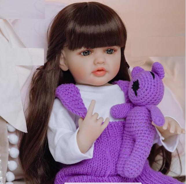 Кукла Reborn Катюша винил-силиконовая с соской/бутылочкой/игрушкой 55 см (1532541239)