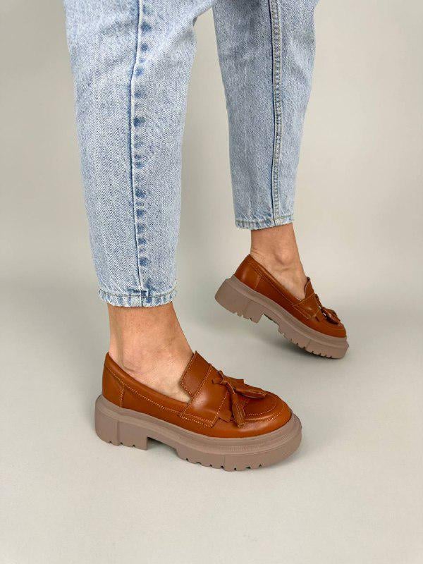 Туфли женские кожаные р. 38 Рыжий (8534/38)