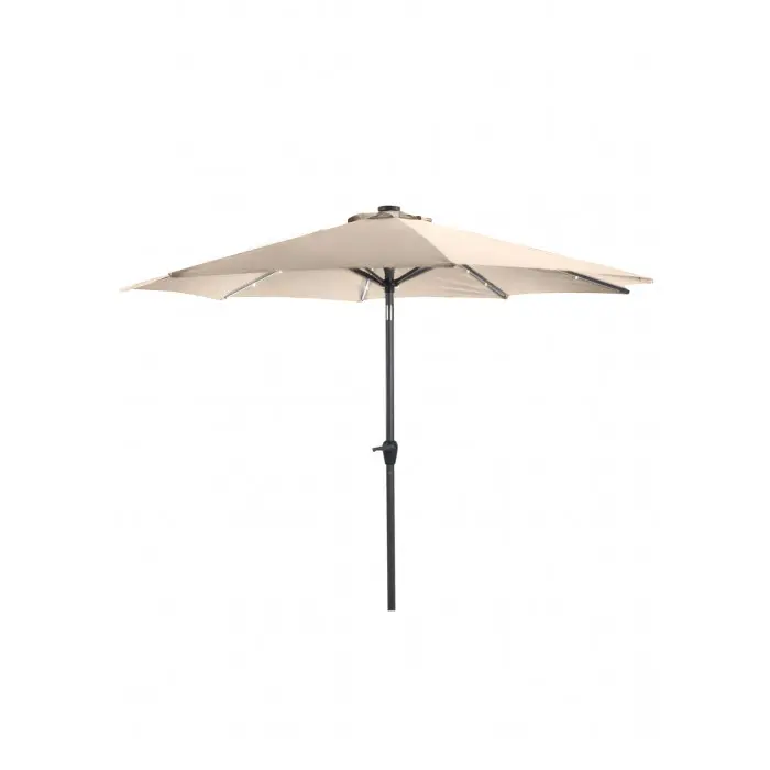 Зонтик садовый D 2.7 м с подъемной ручкой 1.4-2.2 м Бежевый (HY-27bejkm)