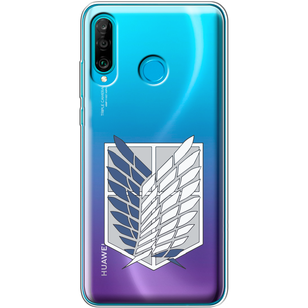 Чехол Boxface Huawei P30 Lite Атака Титанов Крылья Свободы Прозрачный силикон (36871-bk88-36871)