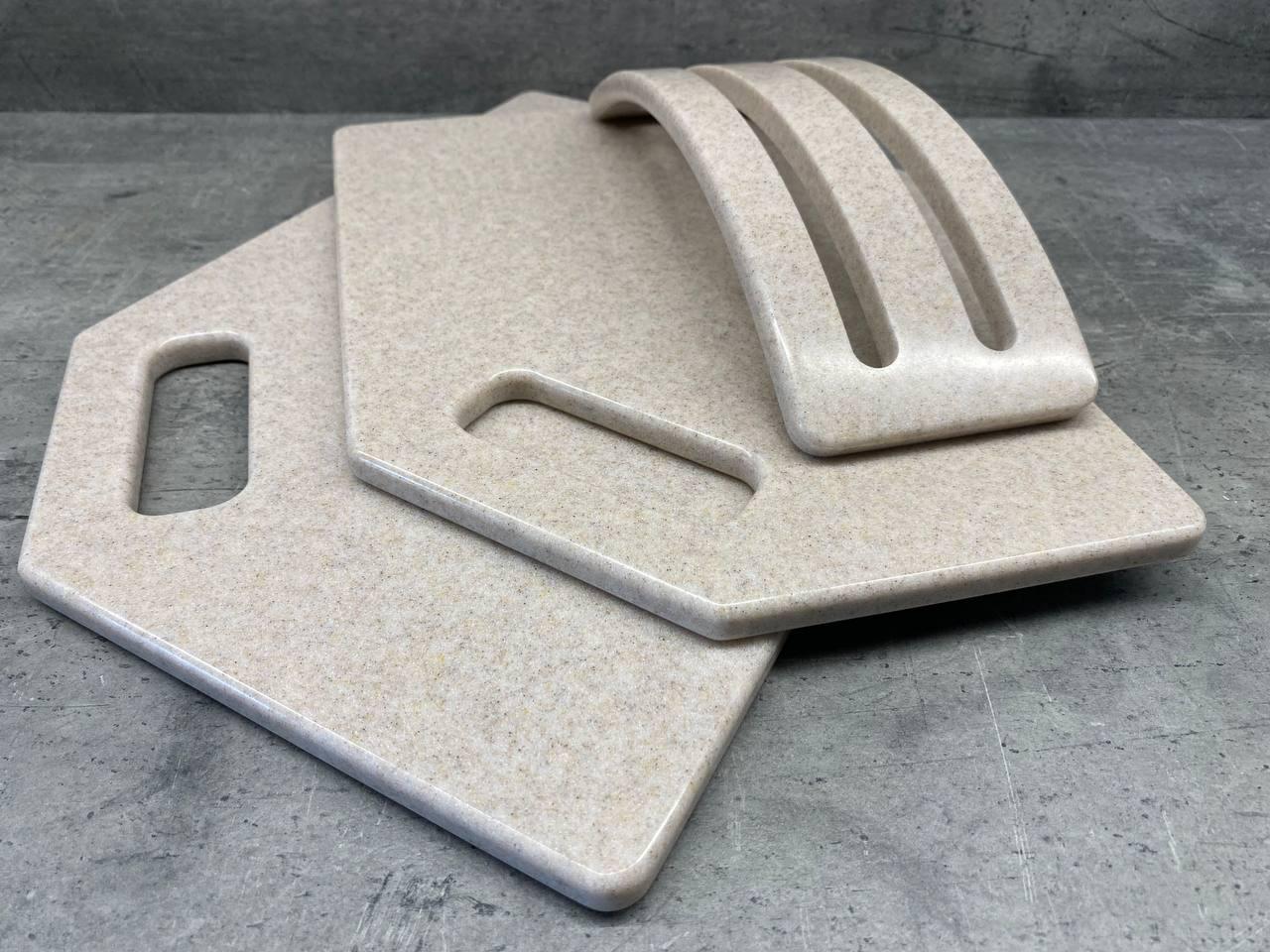 Набор досок кухонных Light Brown из искусственного камня на подставке 2 шт. (223) - фото 2 Набор досок кухонных Light Brown из искусственного камня на подставке 2 шт. (223) - фото 2