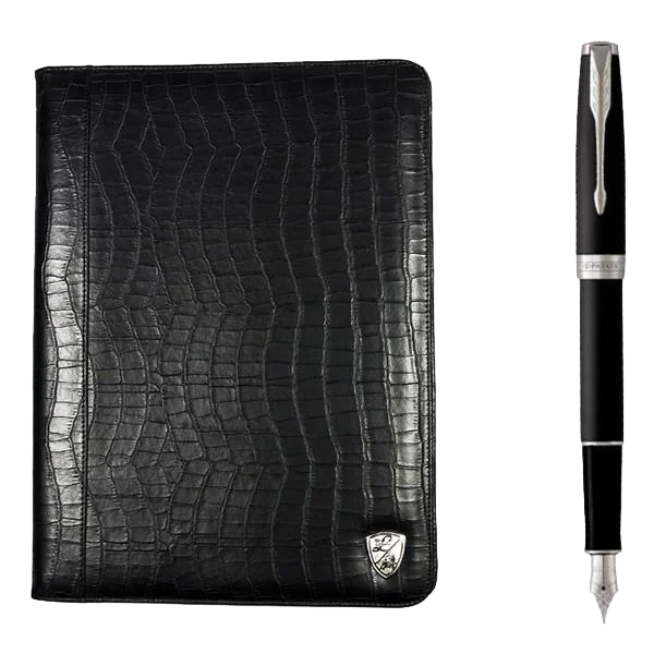 Комплект ручка перьевая Parker Sonnet и папка кожаная Tonino Lamborghini (47324735)