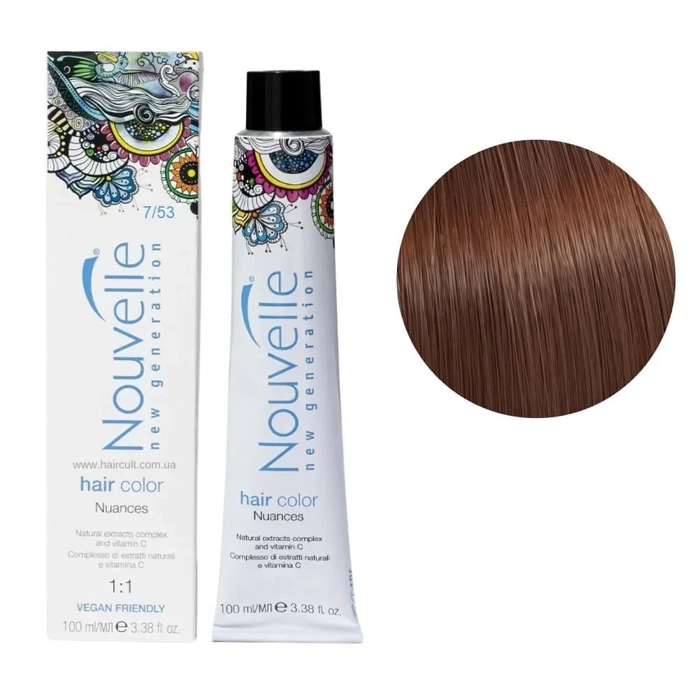 Краска для волос Nouvelle Hair Color 7/53 Каштан 100 мл