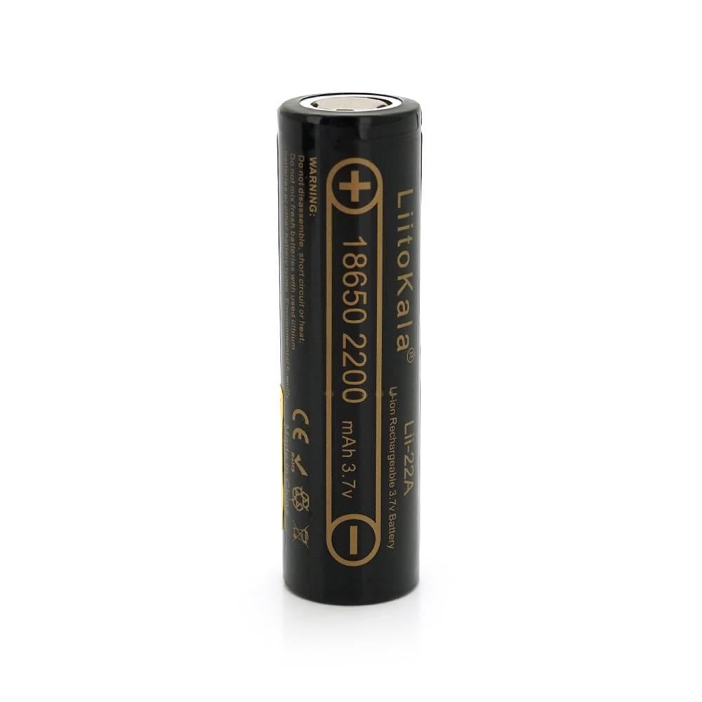Акумулятор 18650 Li-Ion LiitoKala Lii-22A 2200 mAh 3,7V Q2 1 шт. Black (29399)