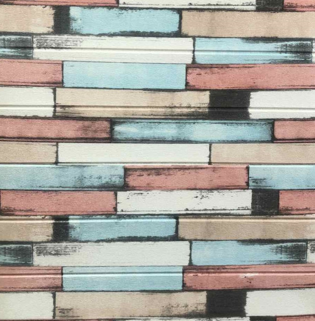 Самоклеящаяся 3D панель Sticker Wall 700x770x7 мм Цветной кирпич (00127)