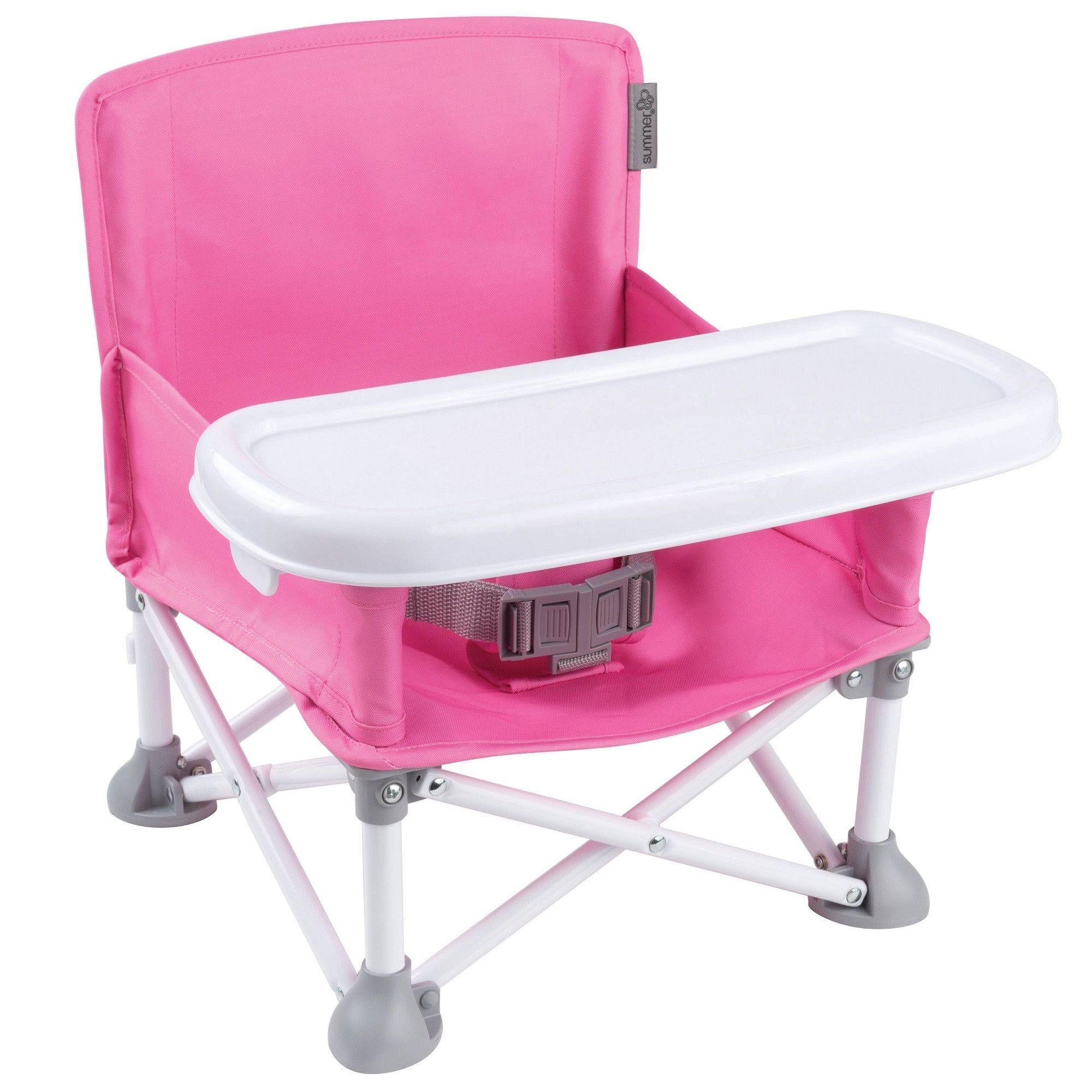 Складаний тканинний стіл для годування Baby Seat Compact з алюмінієвим каркасом Рожевий