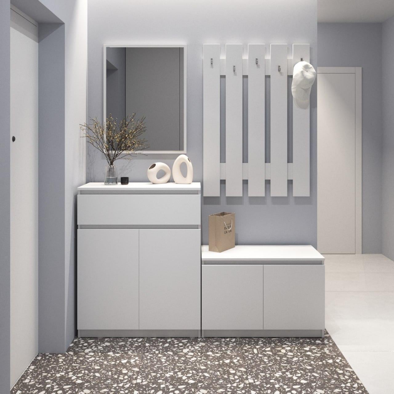 Прихожая VAYS комплект в прихожую 160х40х195 см Белый (30771723)