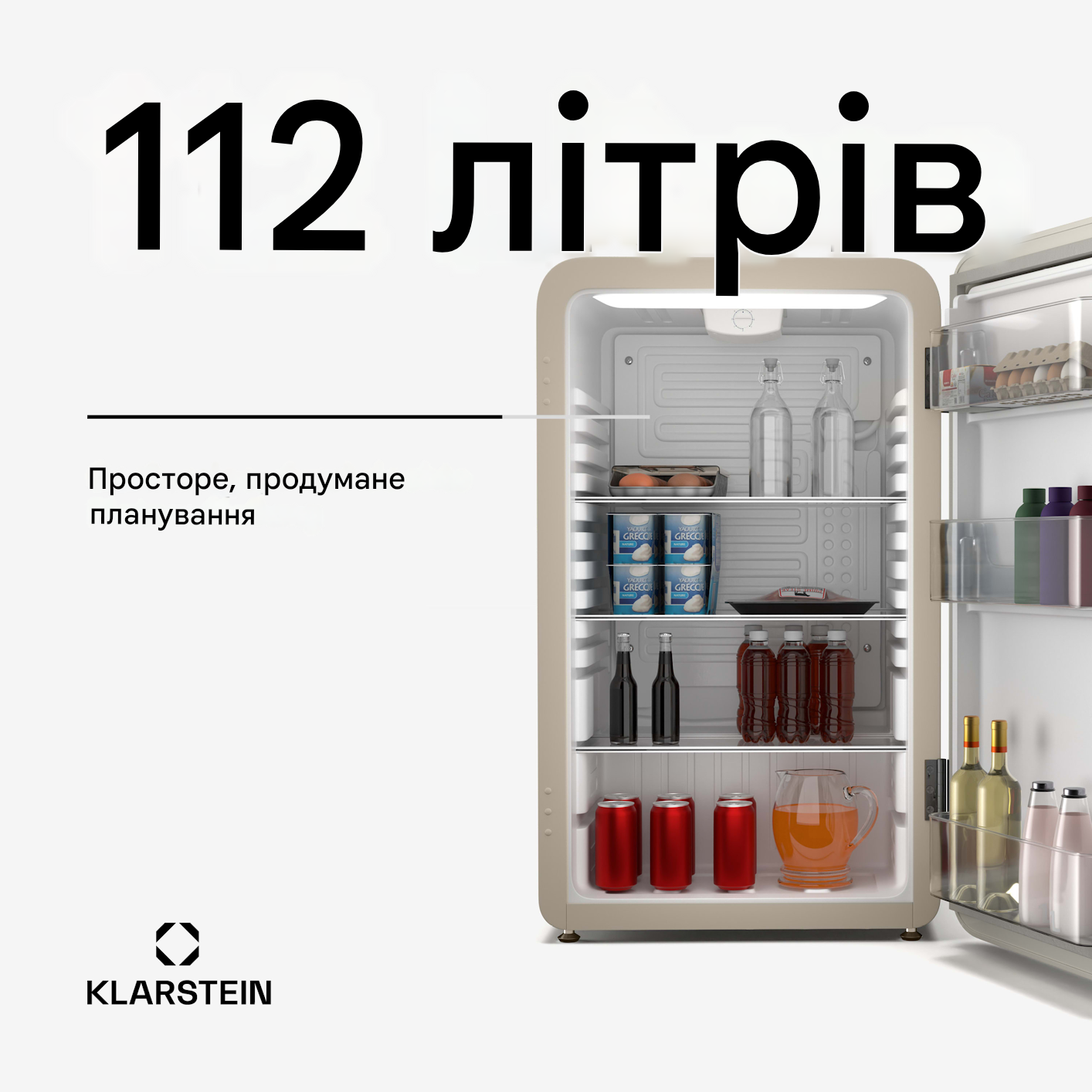 Холодильник KLARSTEIN Audrey Evo 112 л (10046629) - фото 3