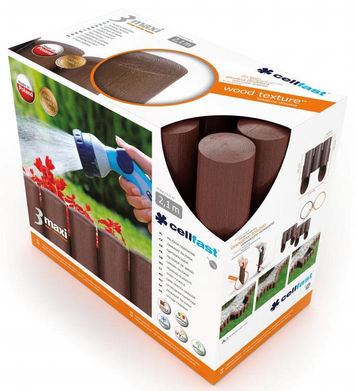 Ограждение газонное Cellfast 3 MAXI пластиковое 10 секций Коричневый (629064) - фото 5 Ограждение газонное Cellfast 3 MAXI пластиковое 10 секций Коричневый (629064) - фото 5