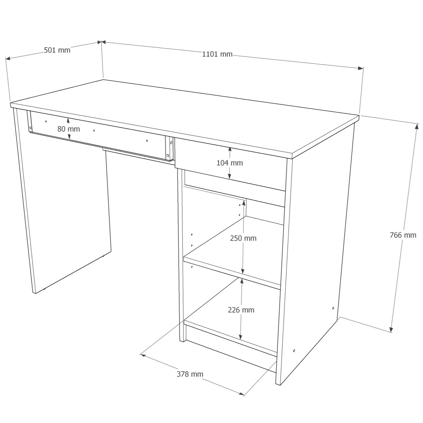 Компьютерный стол Everest Сити 1100 тумба правая 1101х501х766 мм Сонома/Графит (11426) - фото 6 Компьютерный стол Everest Сити 1100 тумба правая 1101х501х766 мм Сонома/Графит (11426) - фото 6