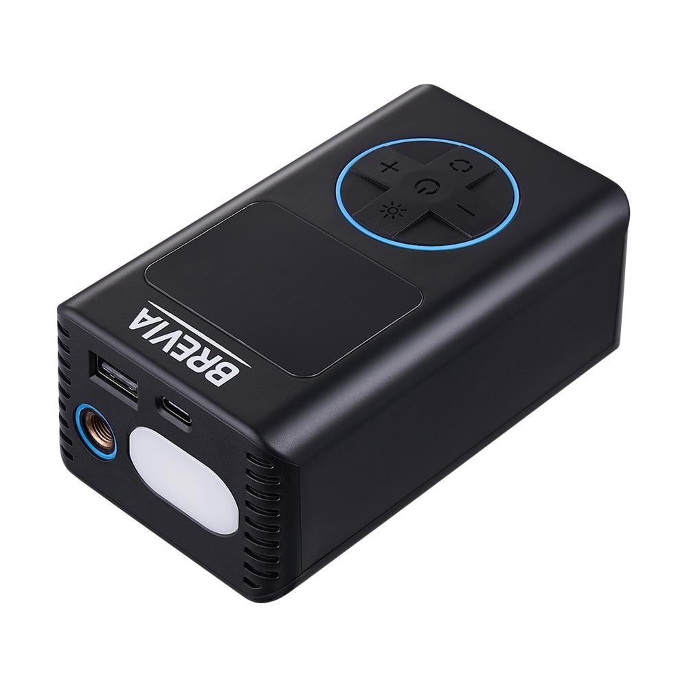 Компрессор портативный Brevia 3в1 10 Атм 19 л/мин 4000 mAh с LED-фонарем и автостопом PowerBank (25110PTI)