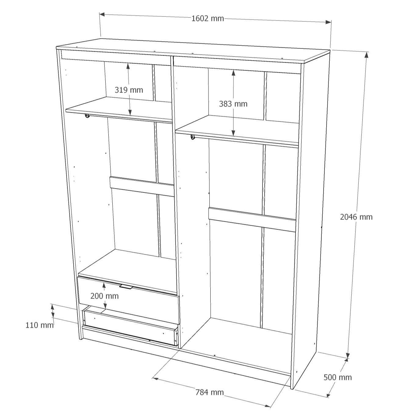 Шкаф Everest Сити 1600 1602х500х2046 мм Сонома/Белый (11433) - фото 12 Шкаф Everest Сити 1600 1602х500х2046 мм Сонома/Белый (11433) - фото 12