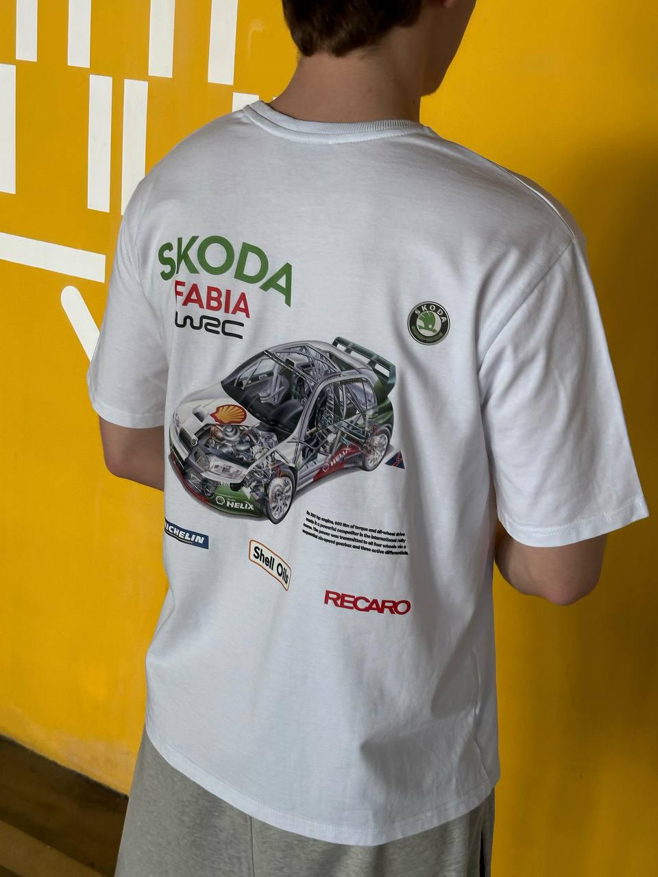 Футболка MEAN LTD Skoda Fabia WRC S Белый (MLD0018266) - фото 3 Футболка MEAN LTD Skoda Fabia WRC S Белый (MLD0018266) - фото 3