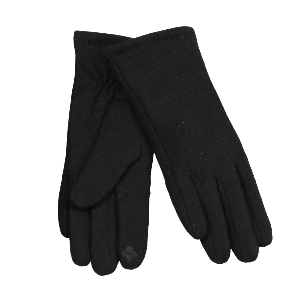 Рукавички жіночі сенсорні з кашеміру на хутрі однотонні S-M (33954)